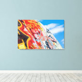 planeet graffiti canvas afdruk (Insitu (Houten vloer))