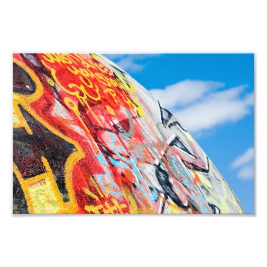 planeet graffiti foto afdruk (Voorkant)