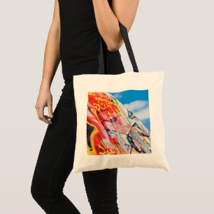 planeet graffiti tote bag