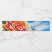 planeet graffiti waterfles etiket (Enkel label)