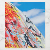 planeet graffiti wijn etiket (Enkel label)