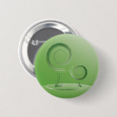 planeet groen ronde button 5,7 cm (Voorkant /achterkant)