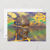 Planeet illusie briefkaart (Voorkant / Achterkant)