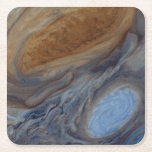 Planeet Jupiter Grote Rode Vlek Vierkante Kartonnen Onderzetter