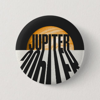 Planeet Jupiter met Schaduw Ronde Button 5,7 Cm