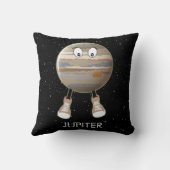 Planeet Jupiter & Sterren Worpkussen Kussen (Achterkant)