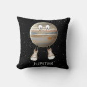 Planeet Jupiter & Sterren Worpkussen Kussen (Voorkant)