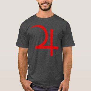 Planeet Jupiter Symbool (rood) T-shirt