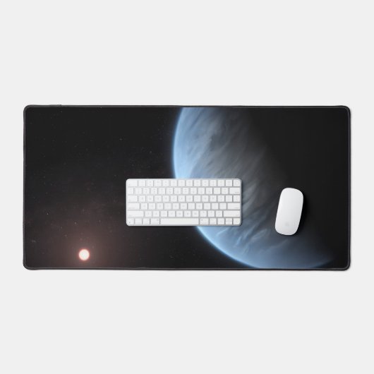 Planeet K2-18b, gastheer ster en bijbehorende plan Bureaumat (Keyboard & Muis)