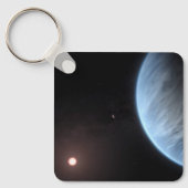 Planeet K2-18b, gastheer ster en bijbehorende plan Sleutelhanger (Voorkant)