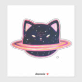 Planeet Kat Sticker (Vel)