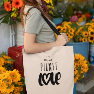 Planeet Liefde Milieuvriendelijke Aardbodem Voorst Tote Bag