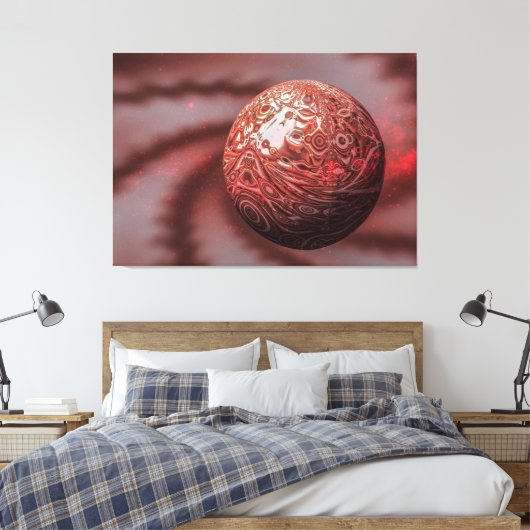 Planeet Mars. Buiten het uitzicht. Canvas Afdruk (Insitu (Slaapkamer))