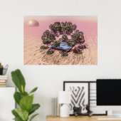 Planeet Mars. Dageraad. Poster (Thuiskantoor)