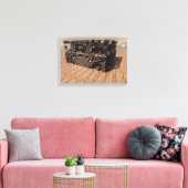 Planeet Mars. Stof Storm. Canvas Afdruk (Insitu (Woonkamer))