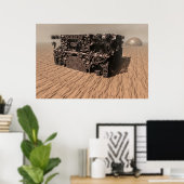 Planeet Mars. Stof Storm. Poster (Thuiskantoor)