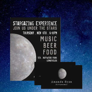 Planeet Mercurius, Planetarium Evenementenreclame Flyer