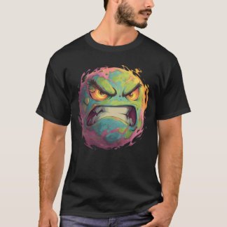 Planeet met attitude grapje sarcastische spreuk T- T-shirt
