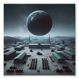 Planeet Noord-Korea Foto Afdruk