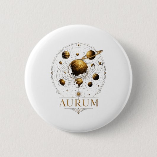 planeet ontwerp ronde button 5,7 cm (Voorkant)