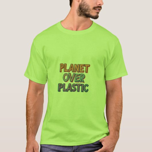 Planeet over Plastic T-shirt (Voorkant)