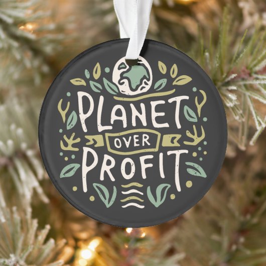 Planeet over winst Moeder Aarde groen esthetiek Ornament (Boom)