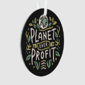 Planeet over winst Moeder Aarde groen esthetiek Ornament (voorkant)