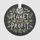 Planeet over winst Moeder Aarde groen esthetiek Ornament (voorkant)