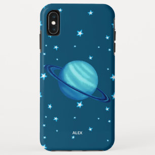 Planeet Saturnus Koele Ruimte Sterren Schilderen iPhone XS Max Hoesje