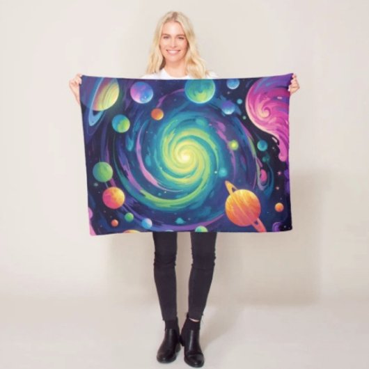 Planeet Spin Fleece Deken