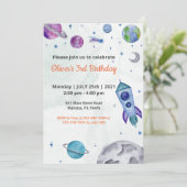 Planeet Thema Jongens Verjaardag  Kaart (Staand voorkant)