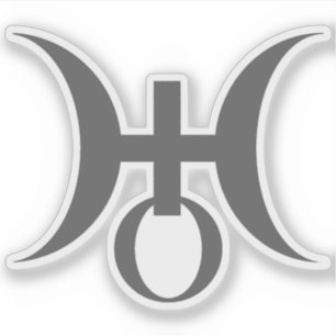Planeet Uranus Symbool (grijs) Sticker