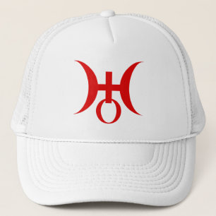 Planeet Uranus Symbool (rood) Trucker Pet