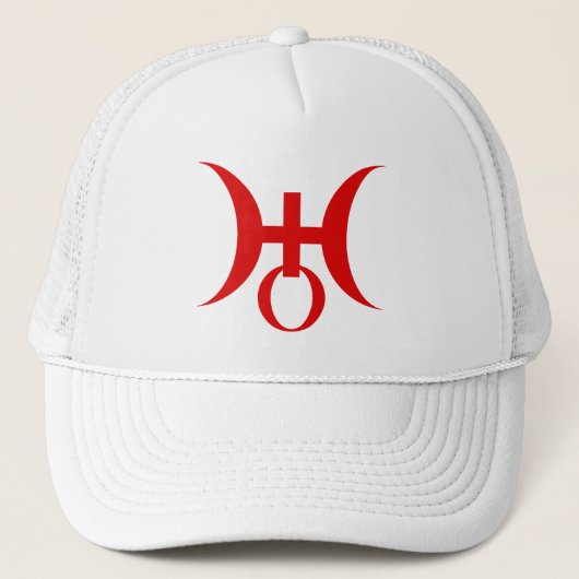 Planeet Uranus Symbool (rood) Trucker Pet (Voorkant)
