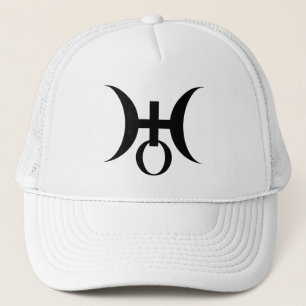 Planeet Uranus Symbool (zwart) Trucker Pet