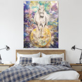 Planeet van de witte Mere Canvas Afdruk (Insitu (Slaapkamer))