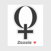 Planeet Venus Symbool (zwart) Sticker (Vel)