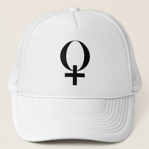 Planeet Venus Symbool (zwart) Trucker Pet