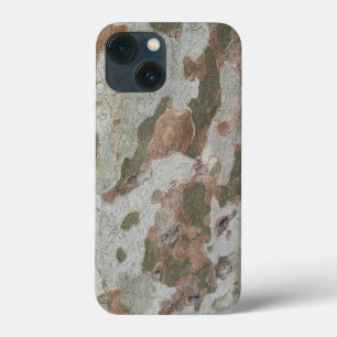 Planenboomcamouflage ziet uit op een schuurpatroon iPhone 13 mini hoesje