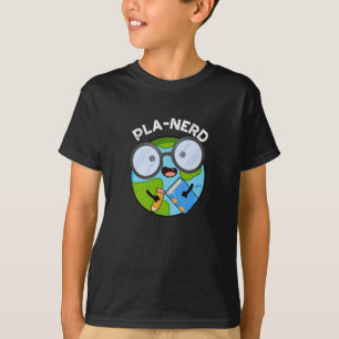 Planerd Grappige Planeet Woordspelingen Donkere BG T-shirt