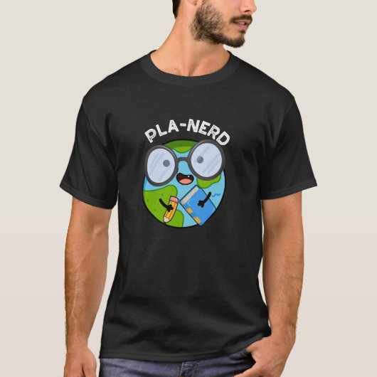 Planerd Grappige Planet Puns Dark BG T-shirt (Voorkant)