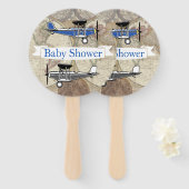  Planes Aviator Adventure Baby shower Handwaaier (Voorkant en achterkant)