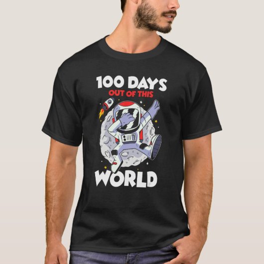 Planet Astronomer Astronaut Student 100 Days of Sc T-shirt (Voorkant)