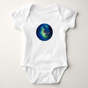 Planet Baby Jersey Bodysuit, White Romper
