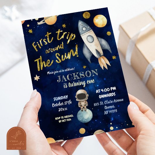 Planet Boy Space 1e reis rond de verjaardag van de Kaart