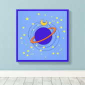 Planet Canvas Afdruk (Insitu (Houten vloer))