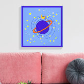 Planet Canvas Afdruk (Insitu (Woonkamer))