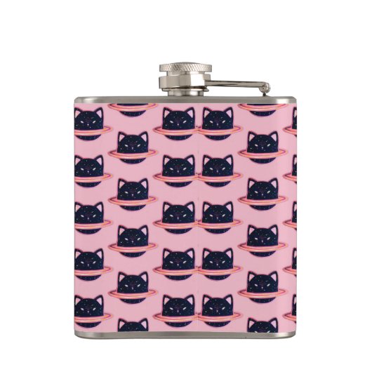 Planet Cat Flask Heupfles (Achterkant)