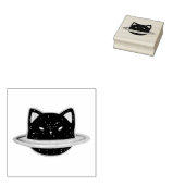 Planet Cat Rubber Stamp Rubberstempel (Gestempeld)