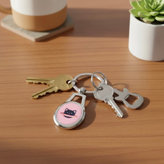 Planet Cat Sleutelhanger